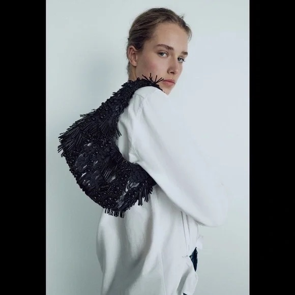 Zara beaded shoulder bag - Picture 2 of 2